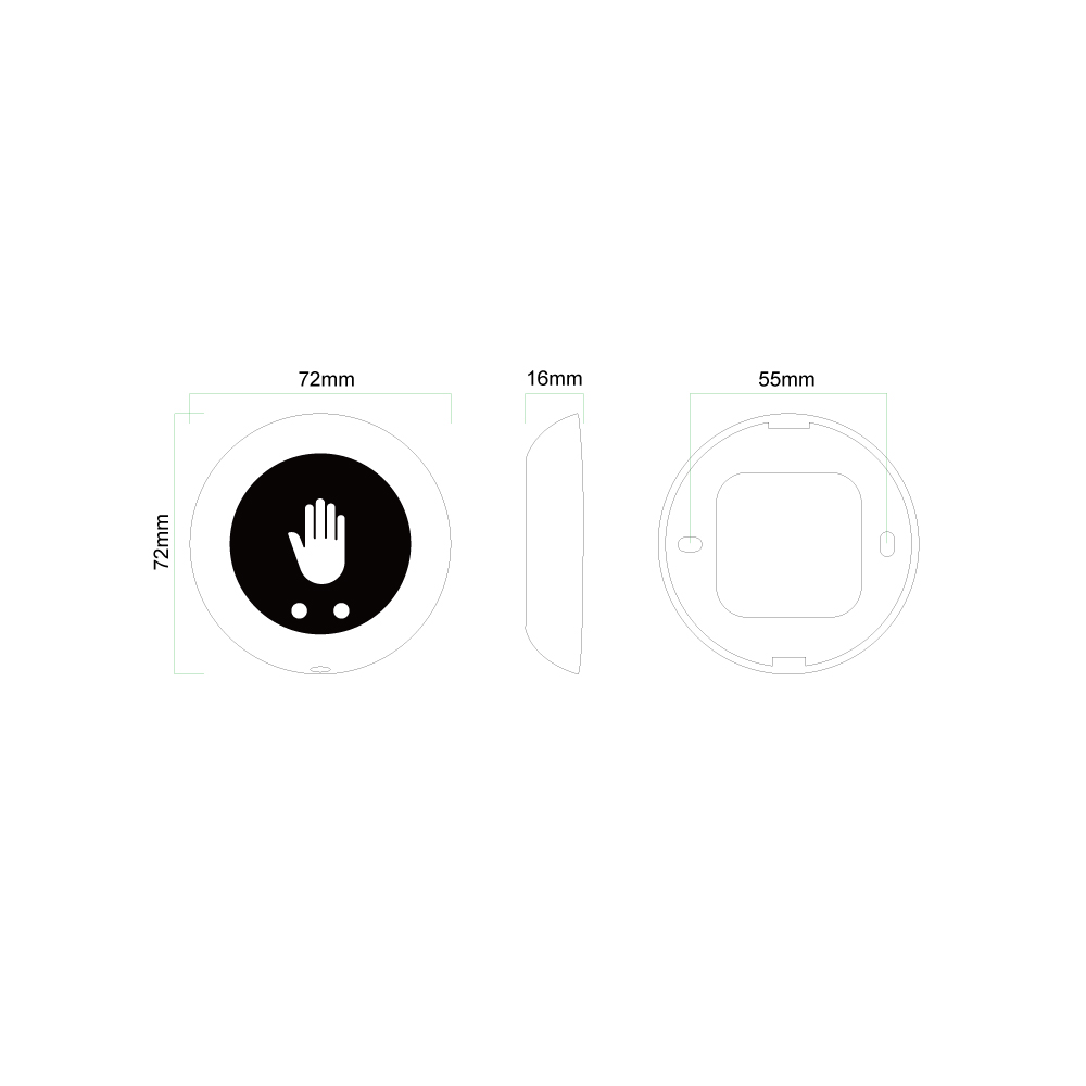Touchless Surface Mount Exit Button KM12 - image 3