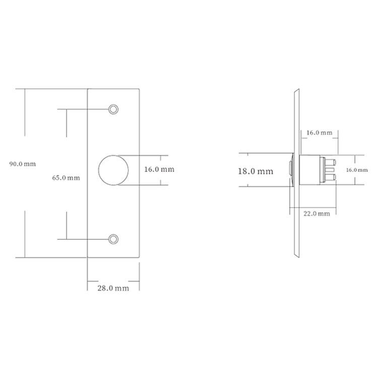 Access Control Exit Button S28(NO/COM) S28D(NO/NC/COM) - image 2