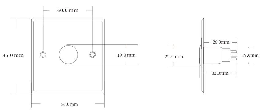 Exit Button With LED S86LS(NO/COM) S86L(NO/NC/COM) - image 2