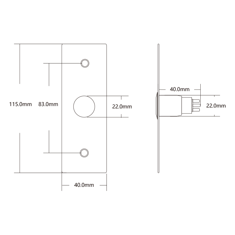 Outdoor Waterproof Exit Button S84022(NO/COM) S84022D(NO/NC/COM) - image 2