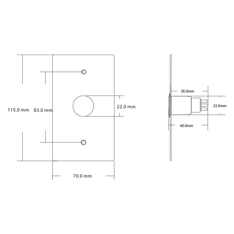 Waterproof Exit Button With LED S87022LS(NO/COM) S87022L(NO/NC/COM) - image 2