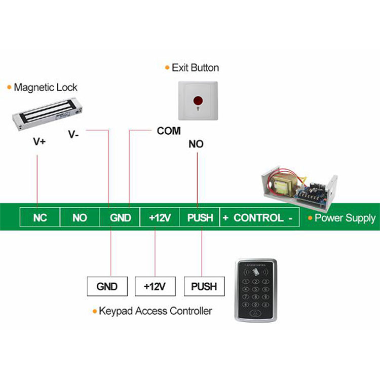 Plastic Key Switch Button PB-28B - diagram 1