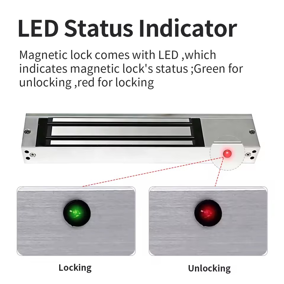 280KG/600LBS Magnetic Door Lock LED Sensor (Monitored)K-280KGF - image 2