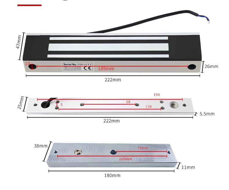 280KG Waterproof Outdoor Magnetic Lock 12V/24V - image 3