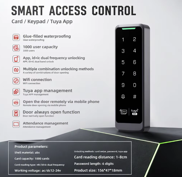 A51S WIFI Tuya App Waterproof Keypad Access Control - image 2