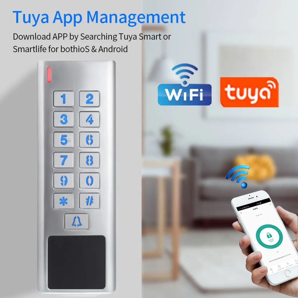 A8-EM/MF Wifi Tuya App Metal Waterproof AccessControl/Reader - image 2