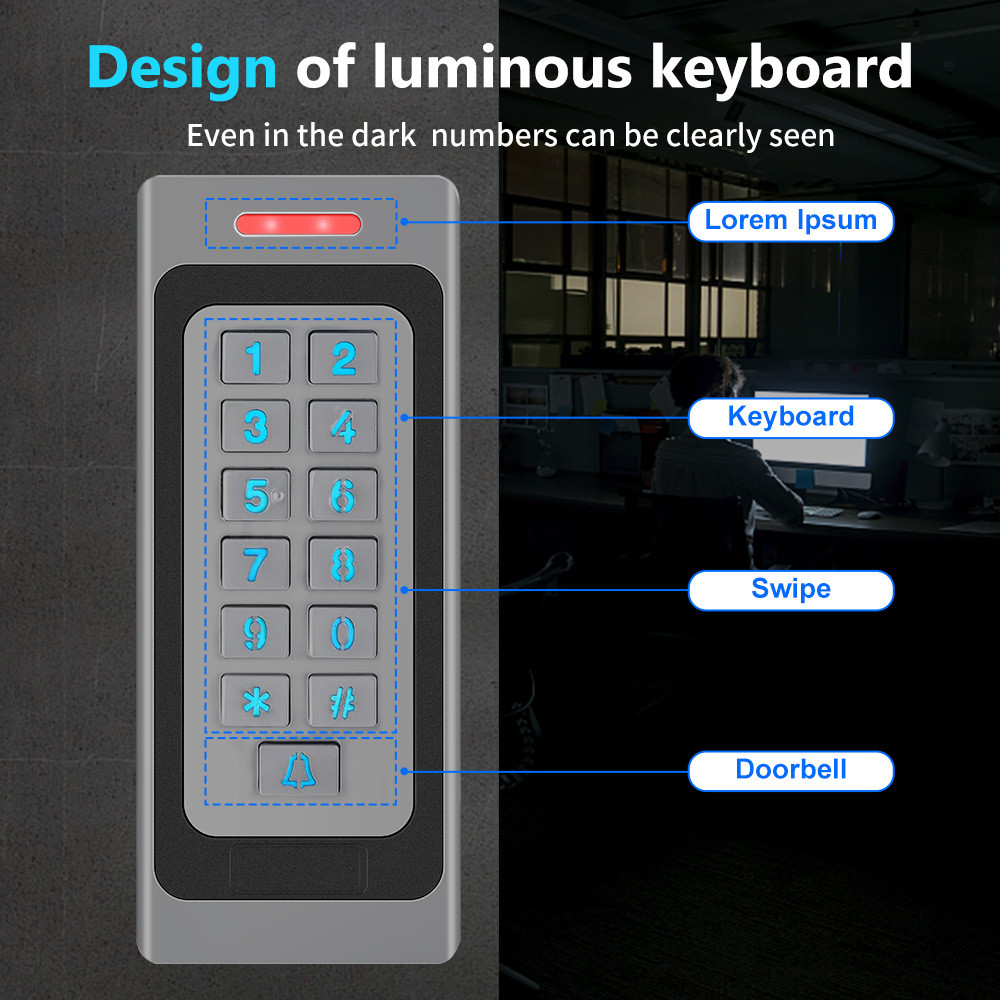 A6-EM/MF-W Metal Waterproof Access Control Keypad - image 3